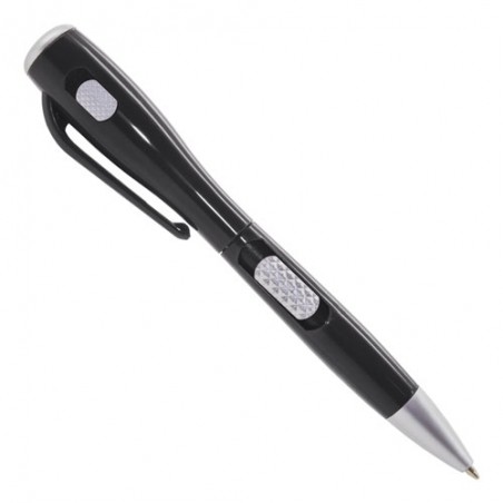 Bolígrafo negro original con linterna