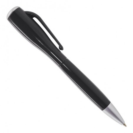 Bolígrafo negro original con linterna