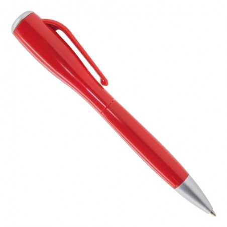 Bolígrafo rojo original con linterna