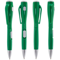 Bolígrafo Verde Original con Linterna