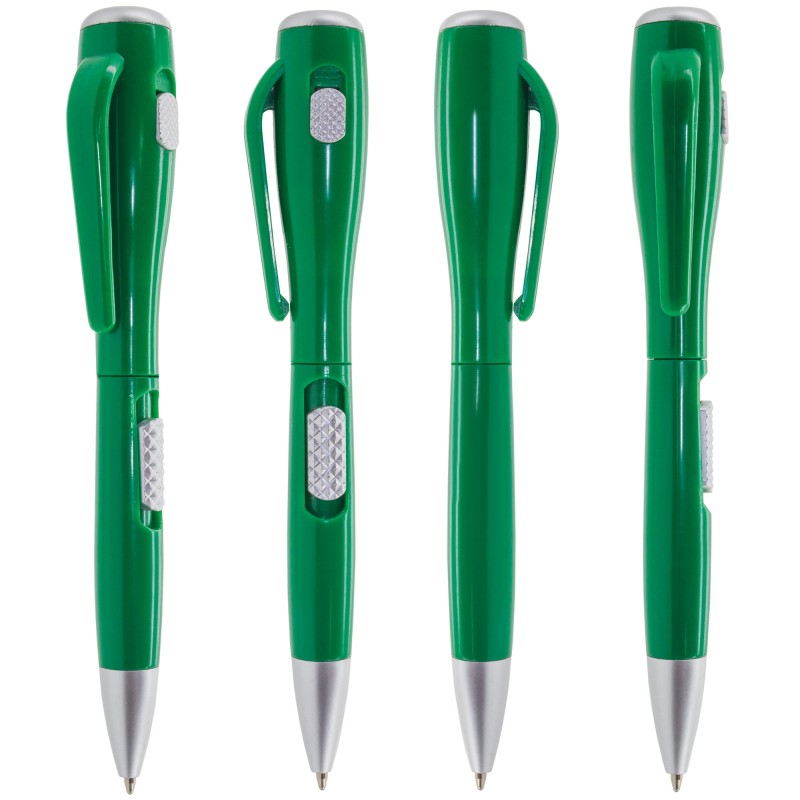 Bolígrafo Verde Original Con Linterna Bolígrafo Verde Original Con Linterna