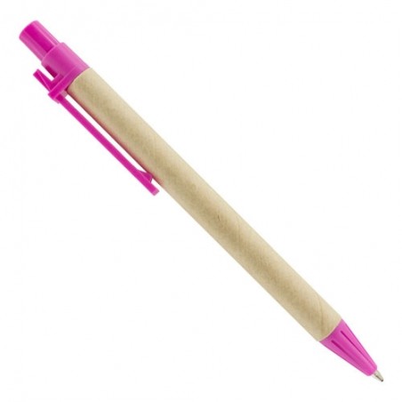 Bolígrafo de cartón reciclado rosa