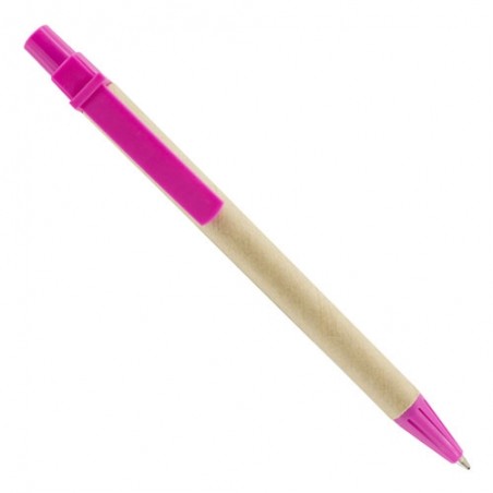 Bolígrafo de cartón reciclado rosa