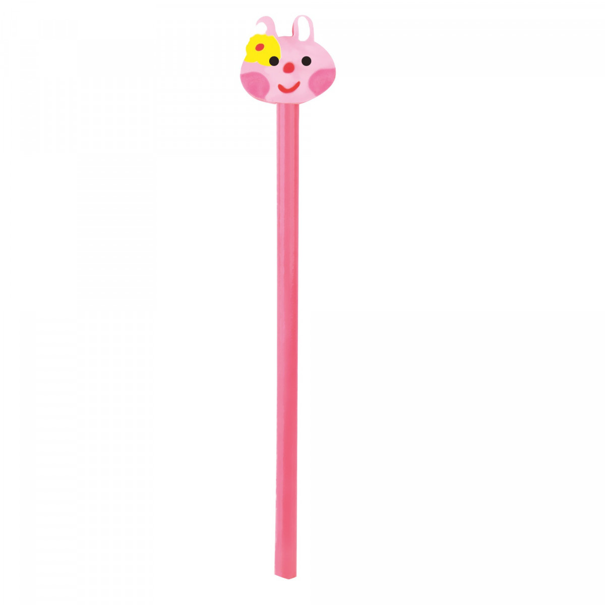 Lápiz con goma conejita rosa para regalar en comuniones cumpleaños y eventos escolares