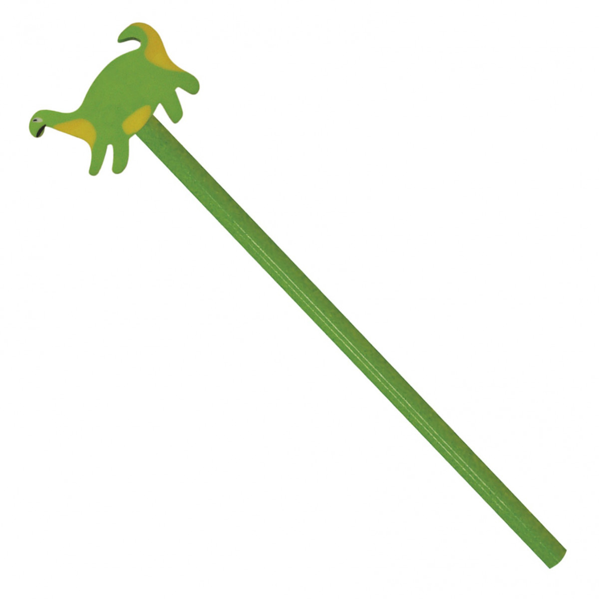 Lápiz verde con dinosaurio de goma: un detalle con carácter para pequeños aventureros