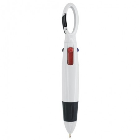 Boligrafo 4 colores con mosqueton