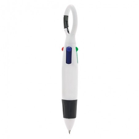Boligrafo 4 colores con mosqueton