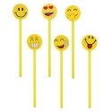 Pack de 6 lápices con emoticonos