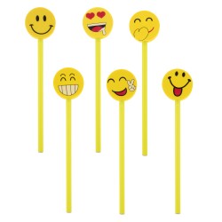 Pack de 6 Lápices con Emoticonos