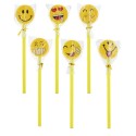 Pack de 6 lápices con emoticonos