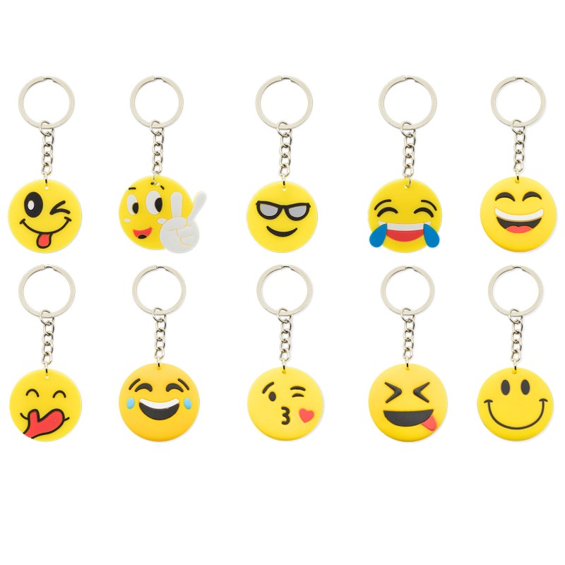 Pack De 10 Llaveros De Emoticonos Pack De 10 Llaveros De Emoticonos