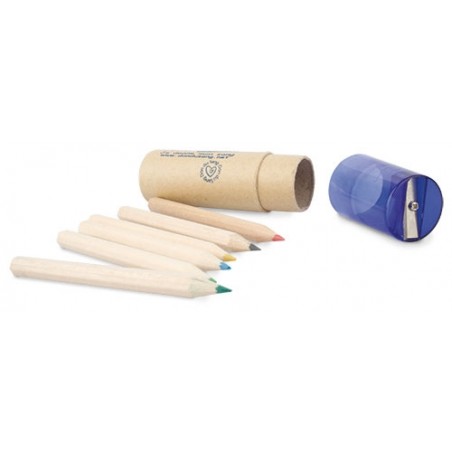 Set de lápices de colores con sacapuntas integrado