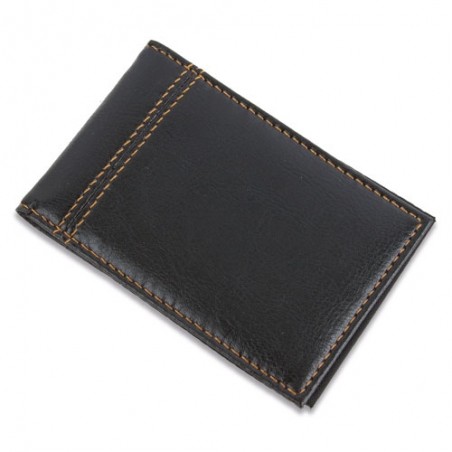 Cartera Porta Tarjetas de Polipiel Negra Diseño Elegante y Práctico