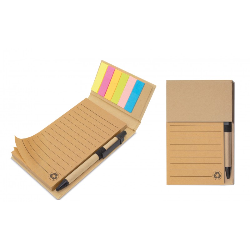 Libreta marcador con boligrafo de sobremesa ecolife