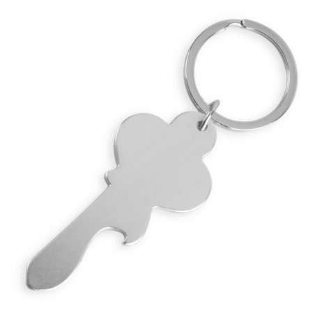 Llavero Aluminio Llave Plata