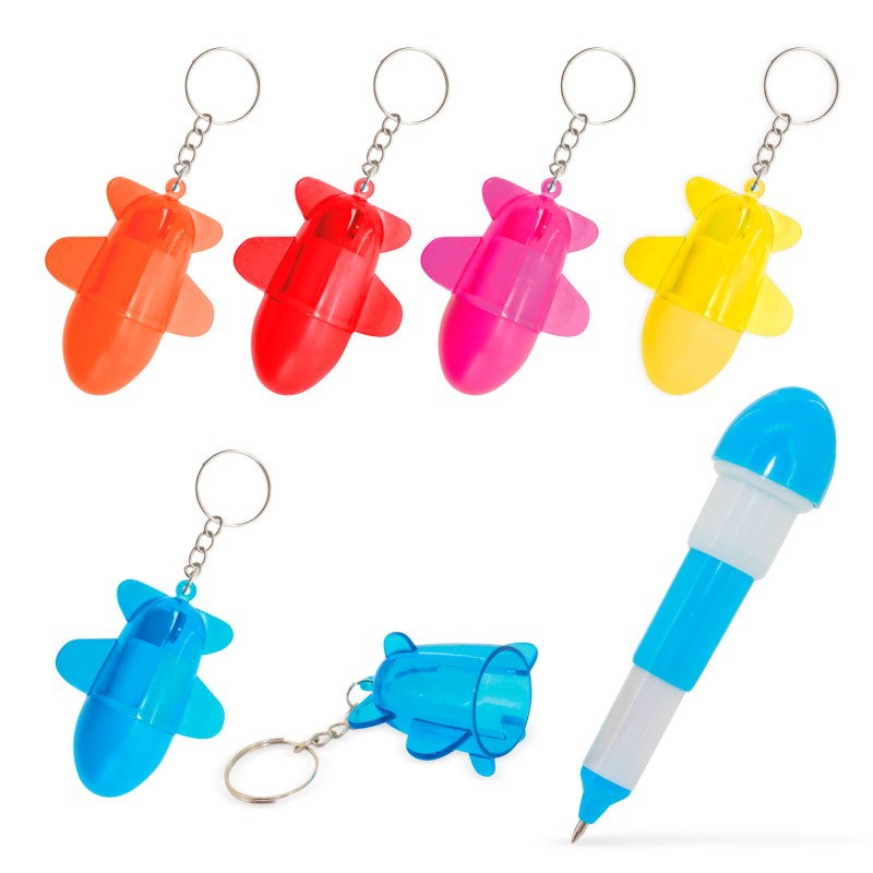 Pack de 10 Llaveros Y Bolígrafos En Forma De Avión Para Niños Pack de 10 Llaveros Y Bolígrafos En Forma De Avión Para Niños