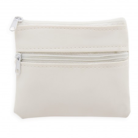Monedero Blanco con Cremalleras