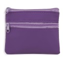 Monedero Morado Con Cremalleras