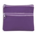 Monedero morado con cremalleras