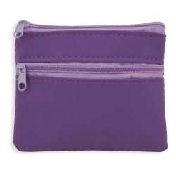Monedero Morado con Cremalleras