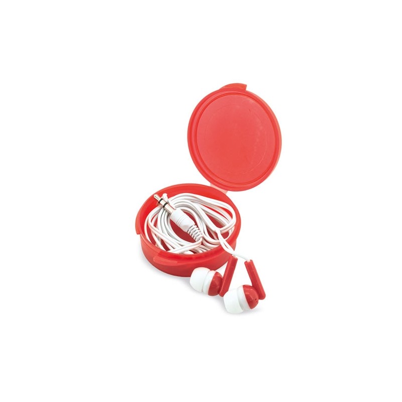 Auriculares en Caja Roja: Un Detalle Práctico y Moderno para tus Invitados