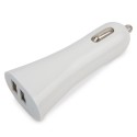 Cargador De Coche Doble Usb Blanco - Cargador De Coche Doble Usb Blanco