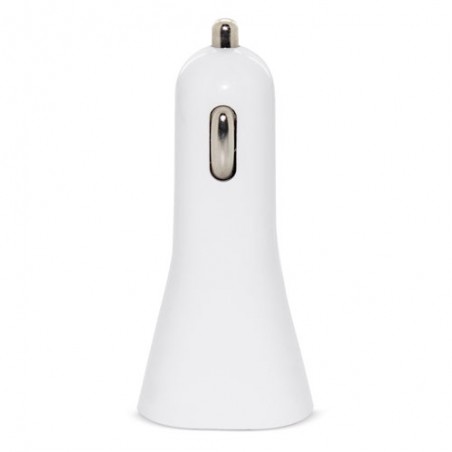 Cargador de coche doble usb blanco