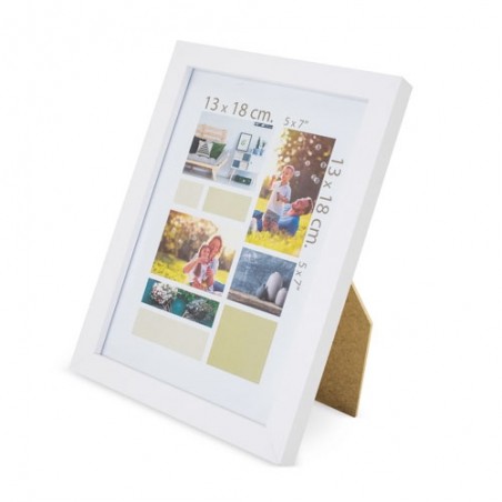 Portafotos blanco de madera para fotos 13x18cm