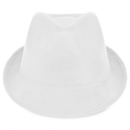 Sombrero blanco para invitados con estilo relajado y actual