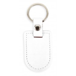 Llavero Original de Polipiel Blanco