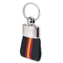 Llavero bandera España elegante con cinta textil y estuche