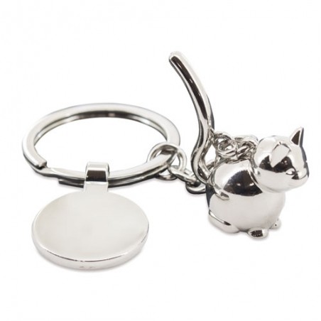 Llavero metalico gatito