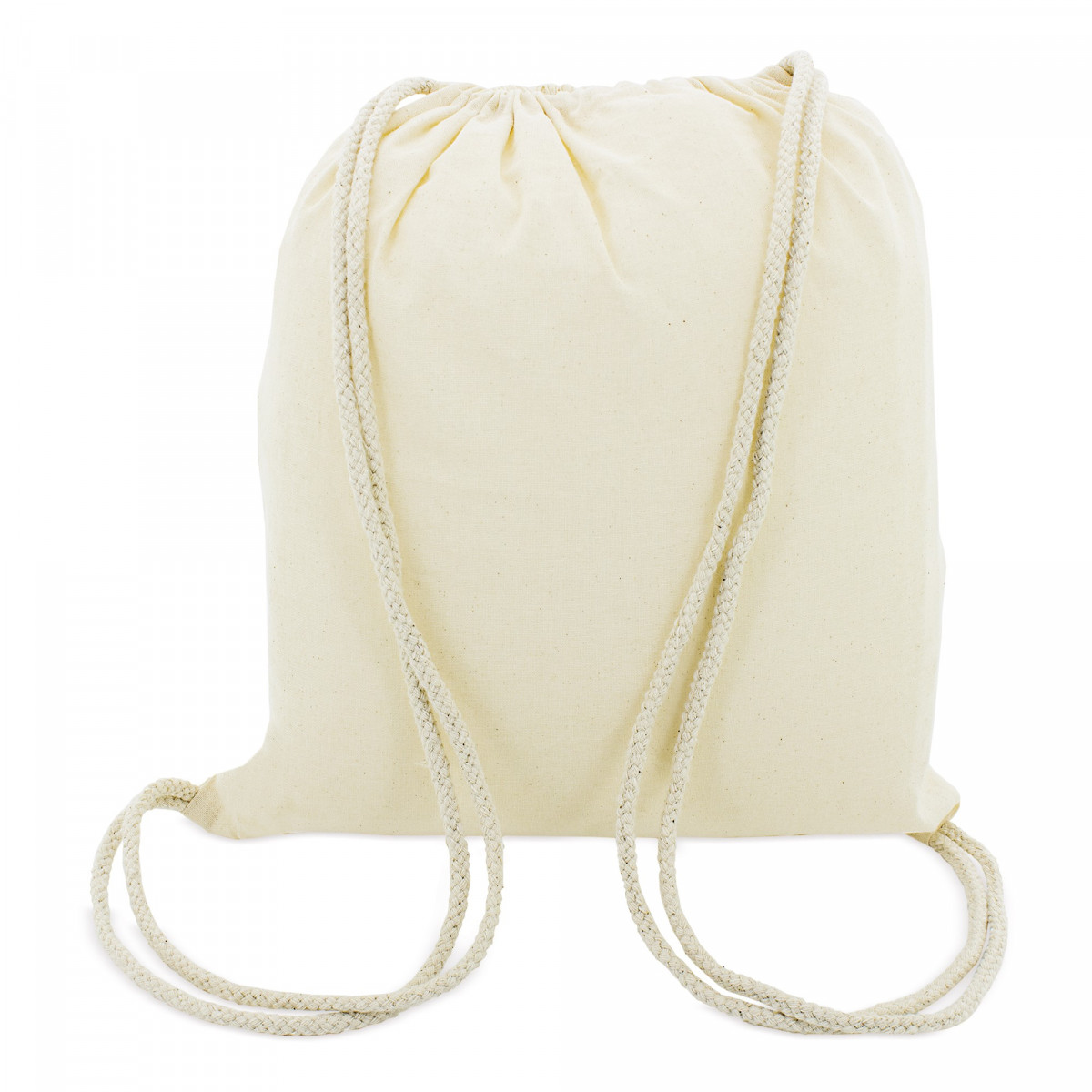 Mochila de algodón natural con cordones Detalle ecológico y práctico para eventos