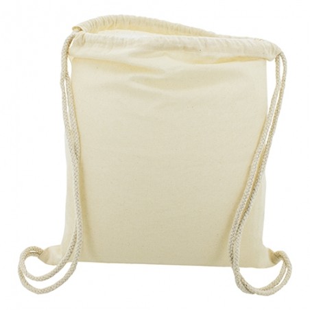 Mochila de algodón natural con cordones Detalle ecológico y práctico para eventos