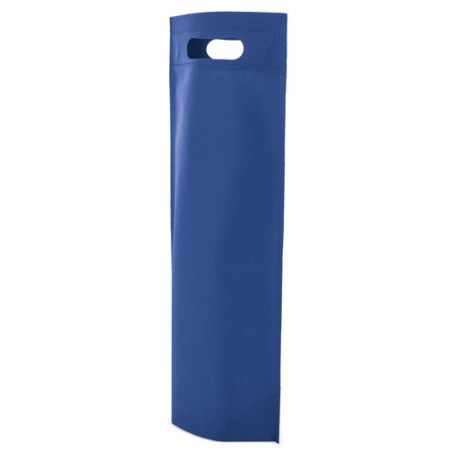 Bolsa azul non woven con asa troquelada para eventos con estilo sencillo y práctico