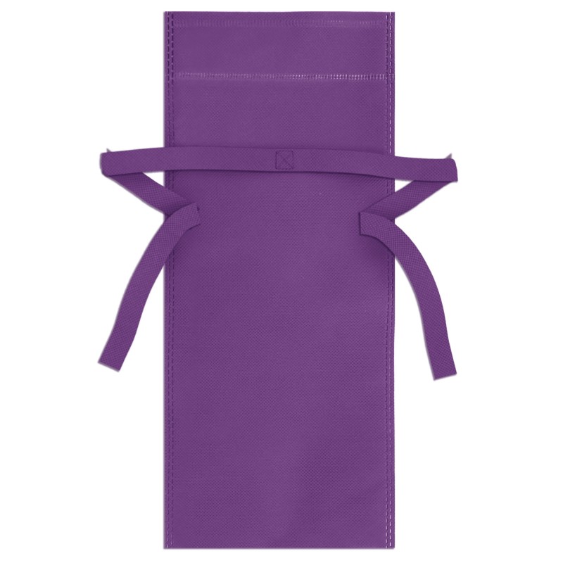 Bolsa de Tela No Tejida Morada con Lazo para Detalles