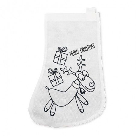 Pack de 10 calcetines navideños para colorear