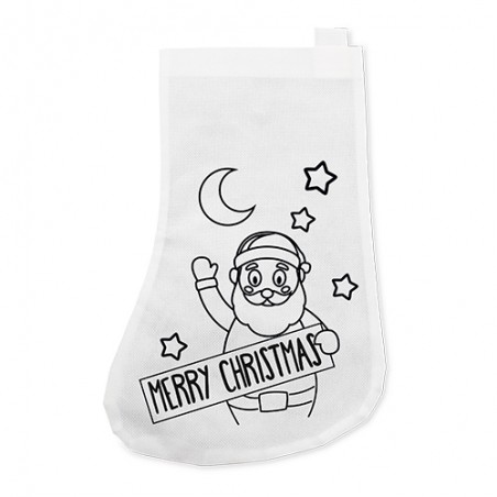 Pack de 10 calcetines navideños para colorear