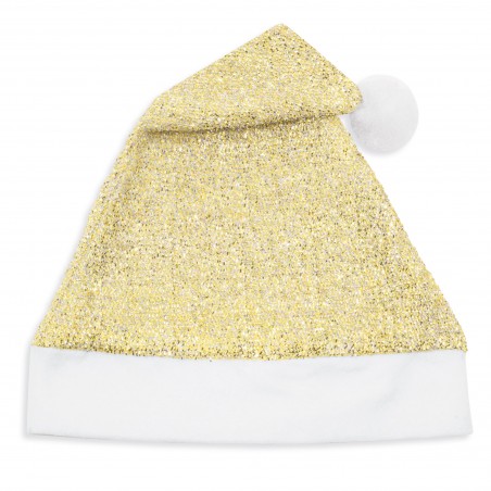 Gorro navideño dorado