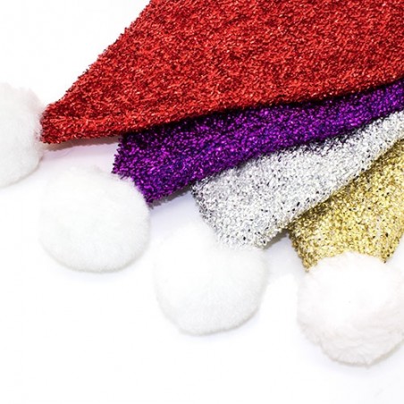 Gorro navideño dorado