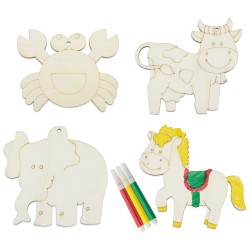 Set Piezas Madera Happy(4 Pcs)