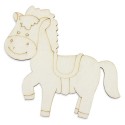 Figuras de Madera Infantiles para Pintar - Set Piezas Madera Happy(4 Pcs)