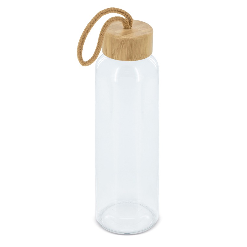 Botella Cristal Tapon Bambu Botella Cristal Tapon Bambu