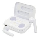 Auricular bluetooth blanco presentado en caja