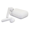 Auricular bluetooth blanco presentado en caja