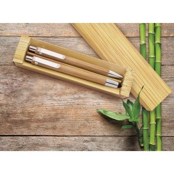 Set Boligrafo Y Portaminas Bambu Elastico