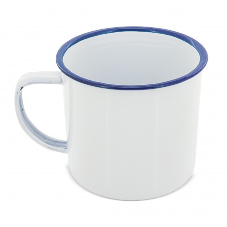 Mug Metálica Esmaltada retro Reborde