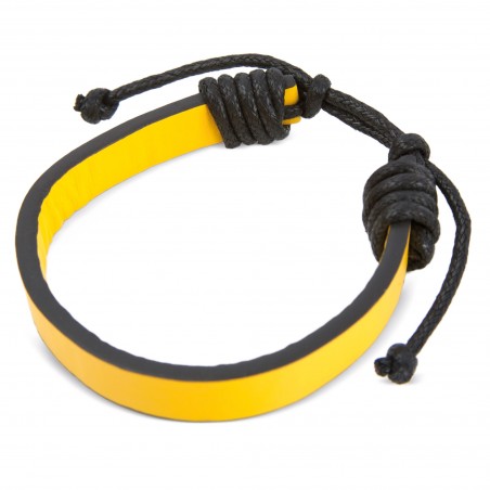 Pulsera Polipiel Ajustable Amarilla