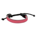 Pulsera polipiel ajustable fucsia