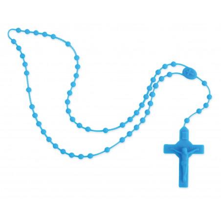 Rosario Silicona Azul